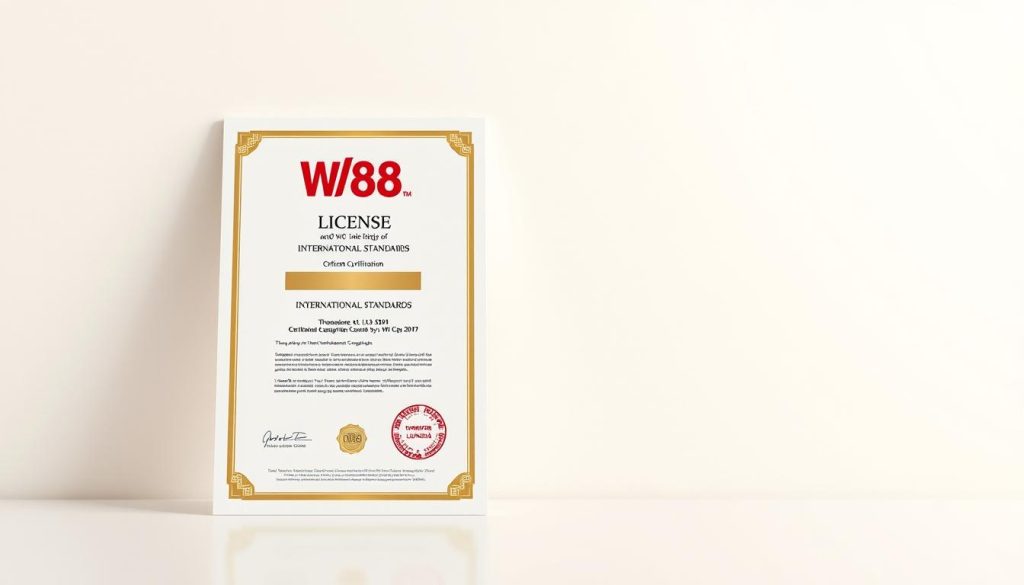 W88 ใบอนุญาตและมาตรฐานสากล