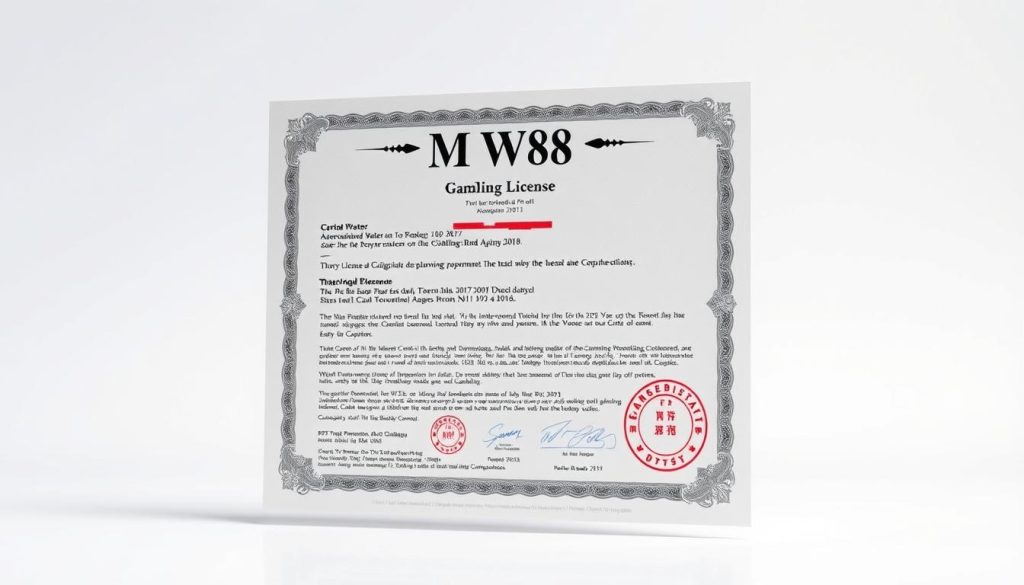 ใบอนุญาตพนัน m w88